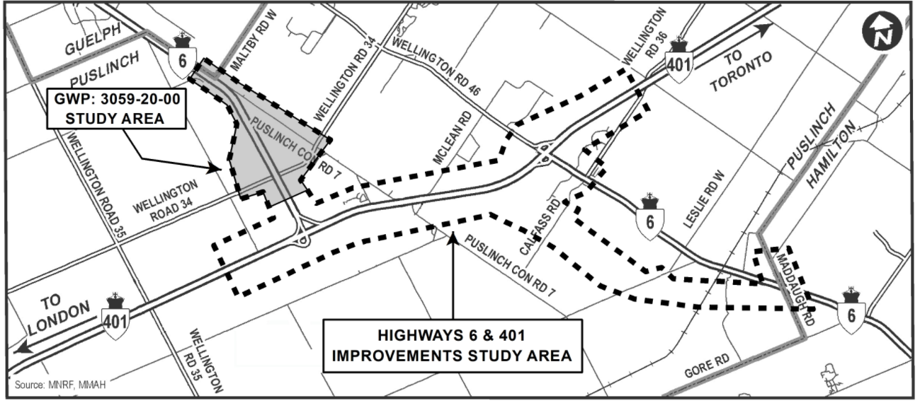 Highway 6 / Hanlon Expressway Midblock Interchange Study Area