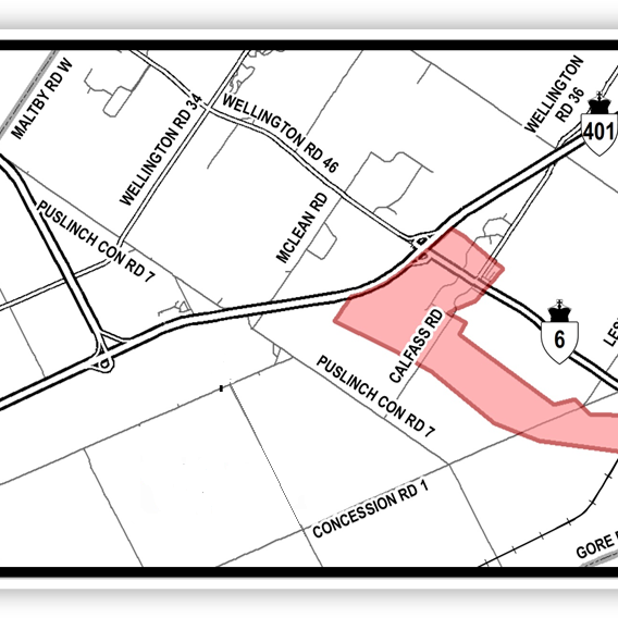Key Map showing the study area for the new controlled access four-lane Highway 6 alignment. For more information please contact the AECOM Project Manager Tim Sorochinsky at (905)-418-1475 or by email at ProjectTeam@Highways6and401hamiltontoguelph.com.