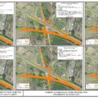 Aerial maps of the Highway 6 and Maddaugh Road Intersection Preliminary Design Alternatives